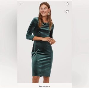 H&M Green Velvet Dress